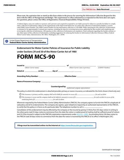 mcs 90 form