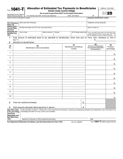 1041-t form