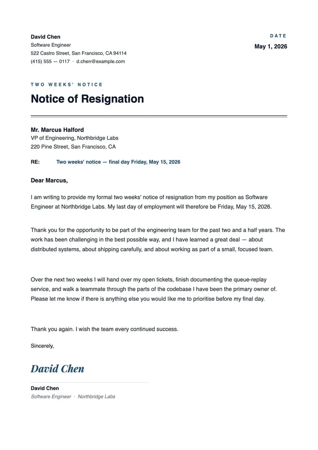 2-week-resignation-letter form