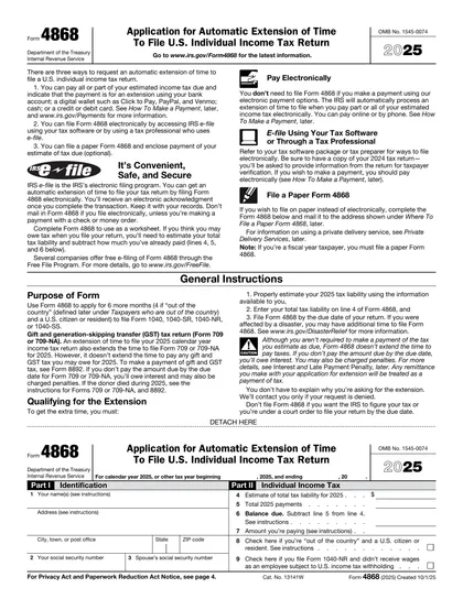 4868 form