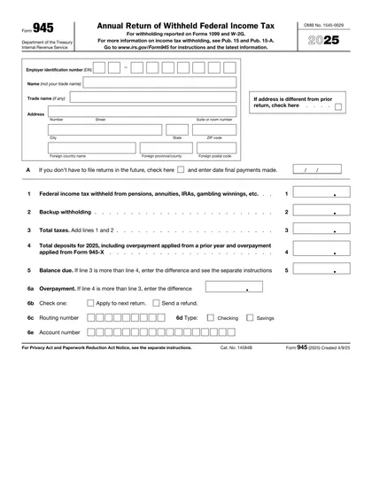945 form