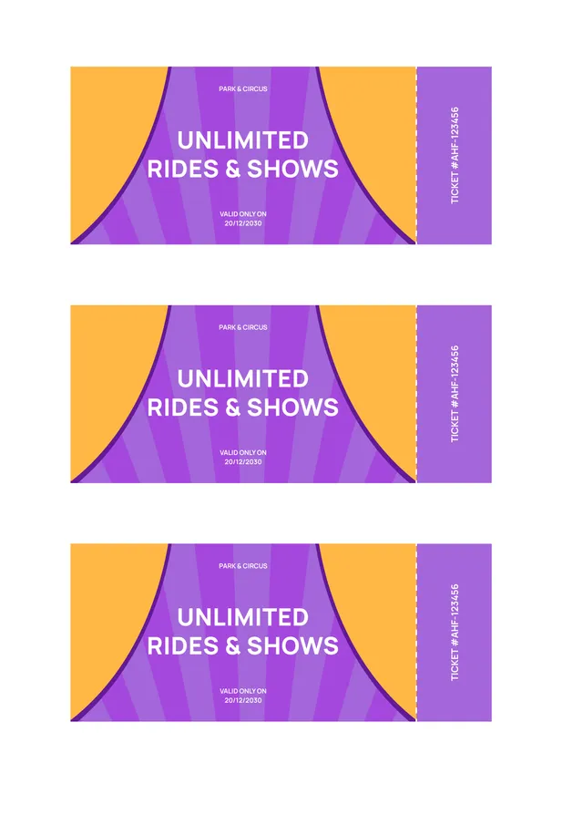 admit-one-ticket form