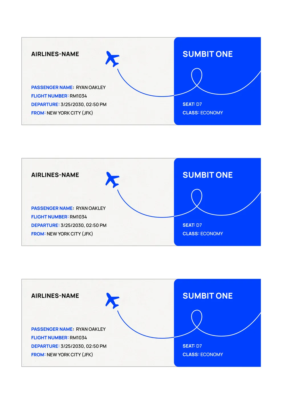 airline-ticket form