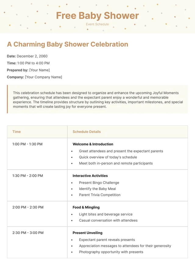 baby-shower-itinerary form