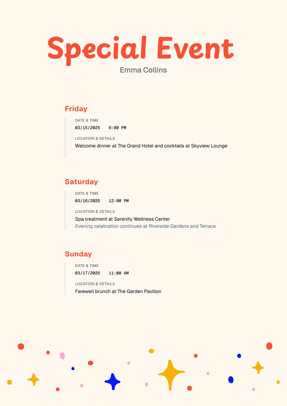 bachelorette-itinerary form