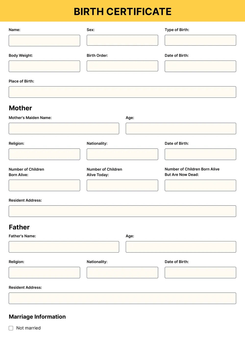 birth-certificate form