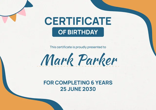birthday-certificate form