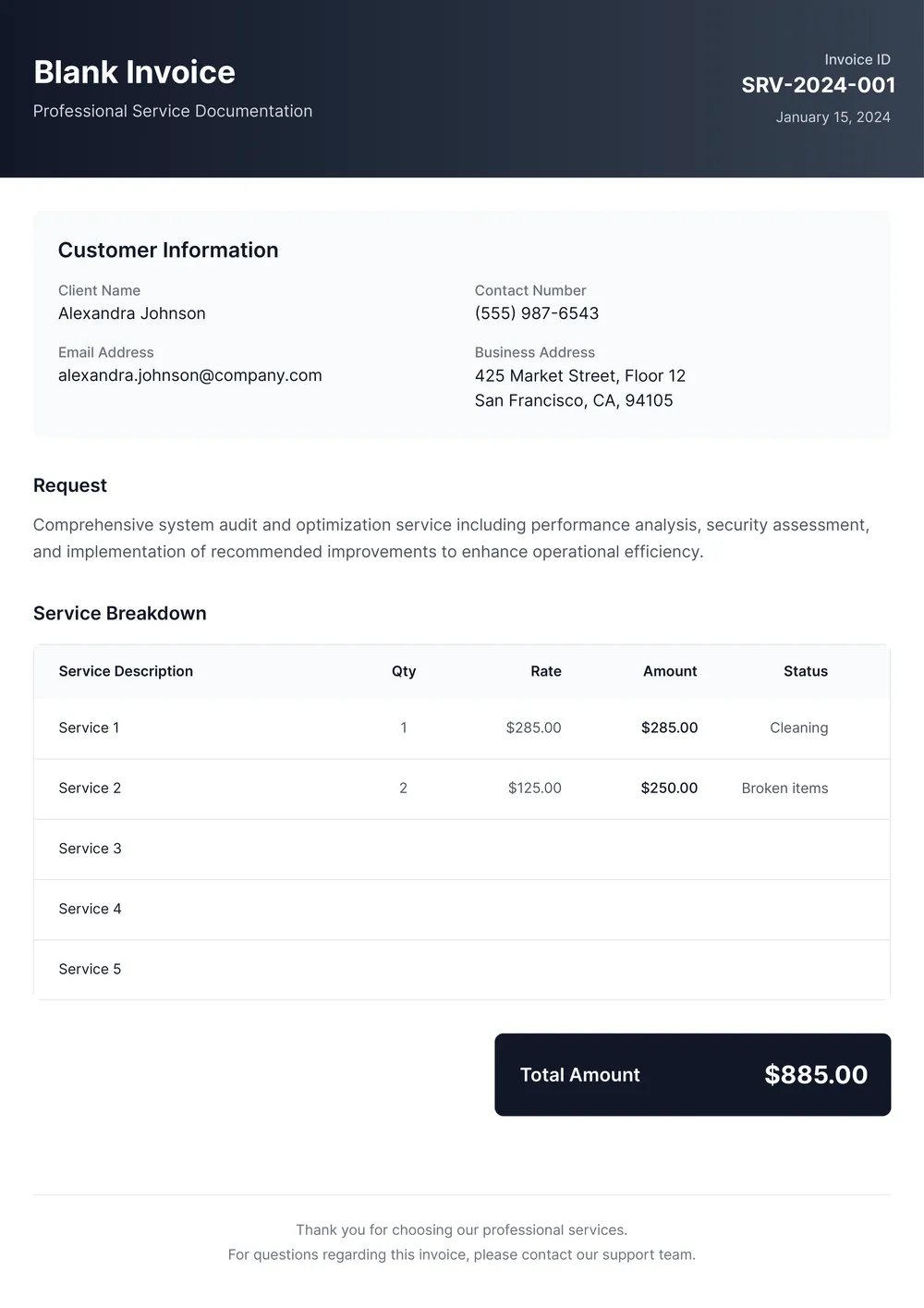 blank-invoice form