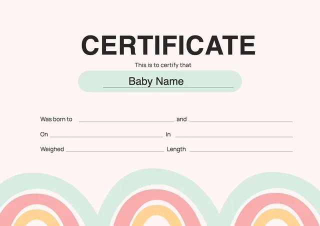 boho-birth-certificate form