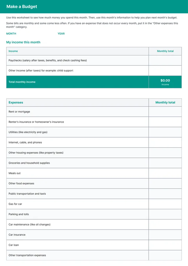 budget-report form