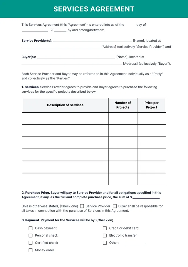 business-contract form