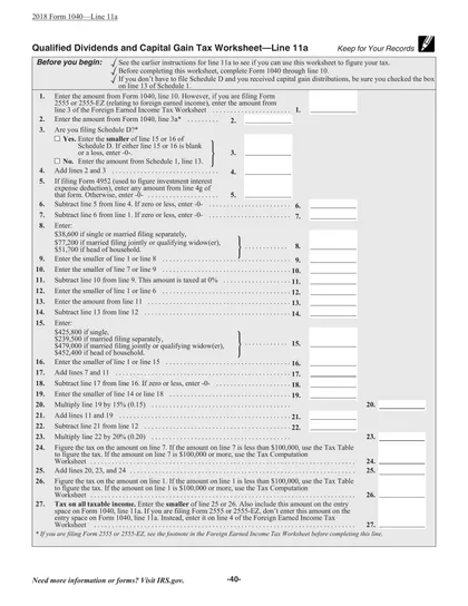 capital-gains-worksheet form