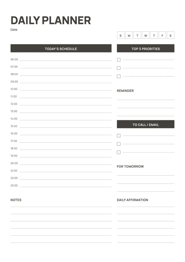 classic-daily-planner form