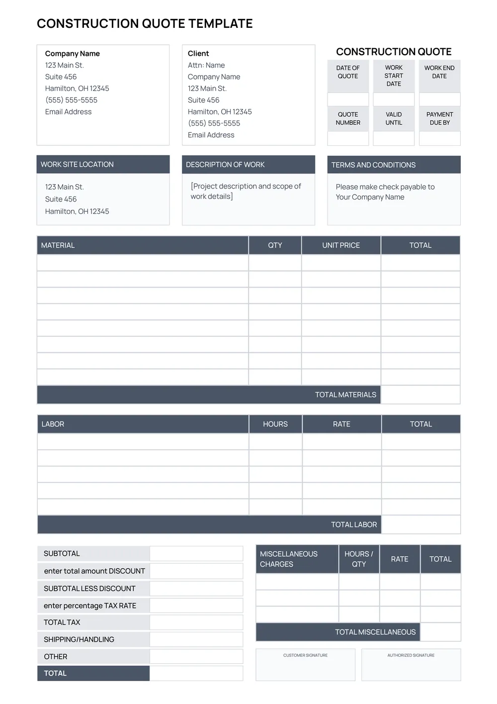 construction-quote form