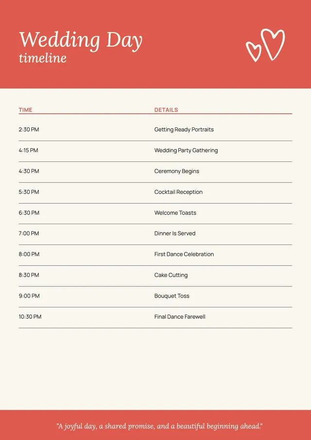coral-wedding-day-itinerary form