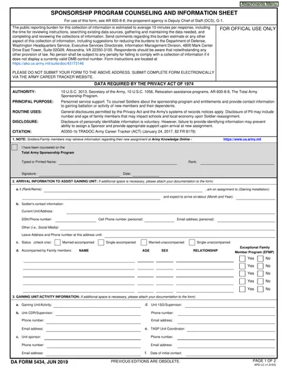 da-5434 form