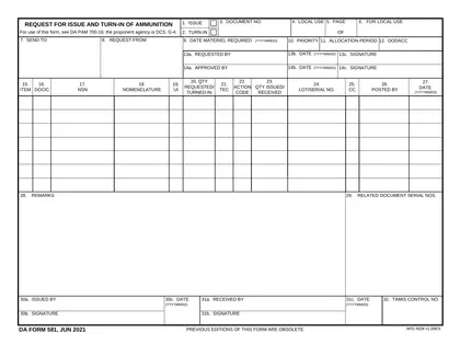 da-581 form