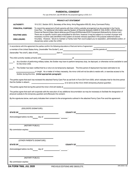 da-7666 form