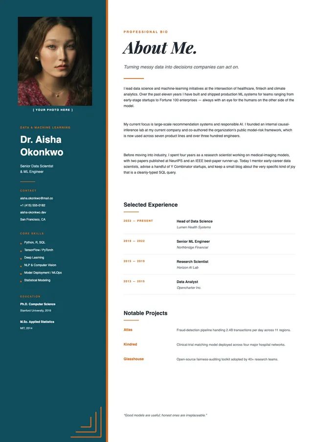 data-scientist-bio form