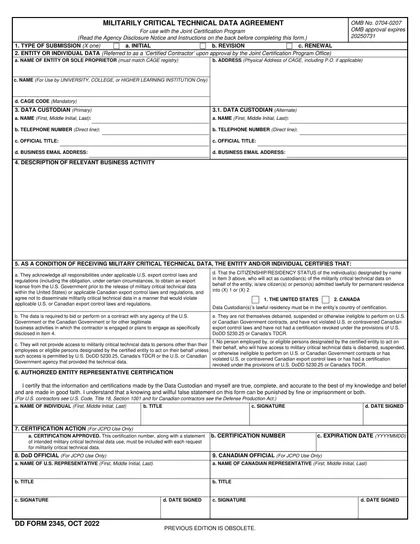 dd-2345 form