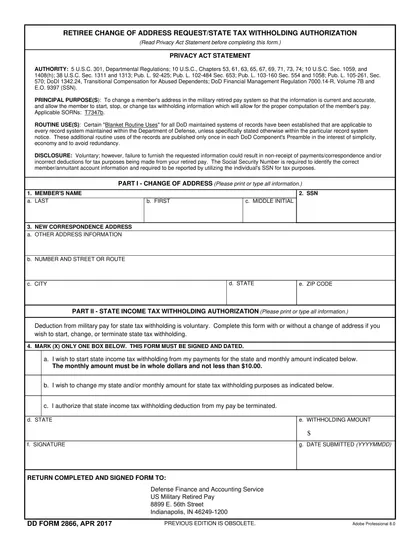dd-2866 form