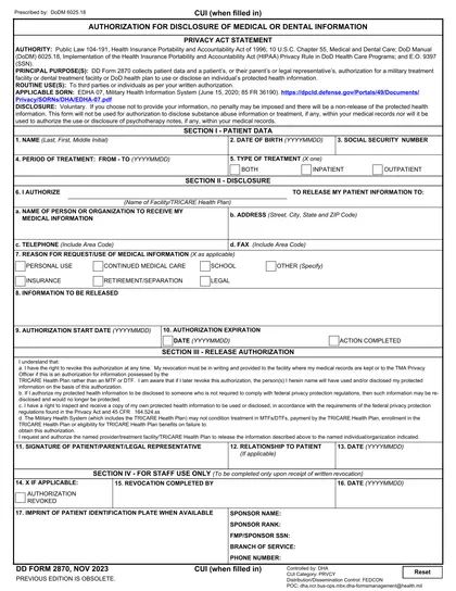 DD Form 2870