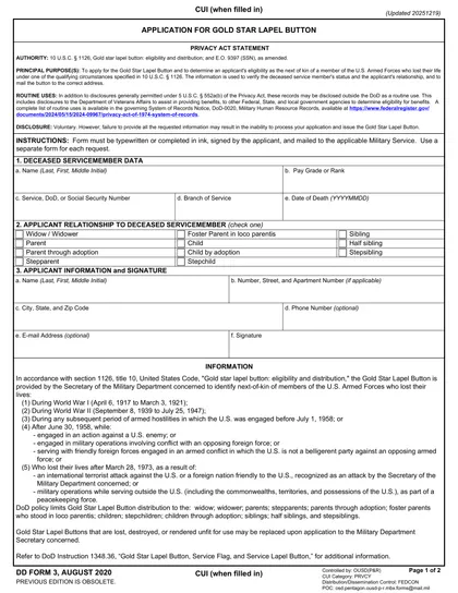 dd-3 form