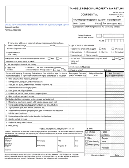 dr-405 form