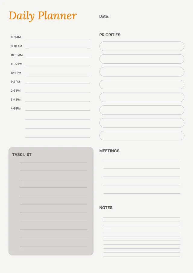 elegant-daily-planner form