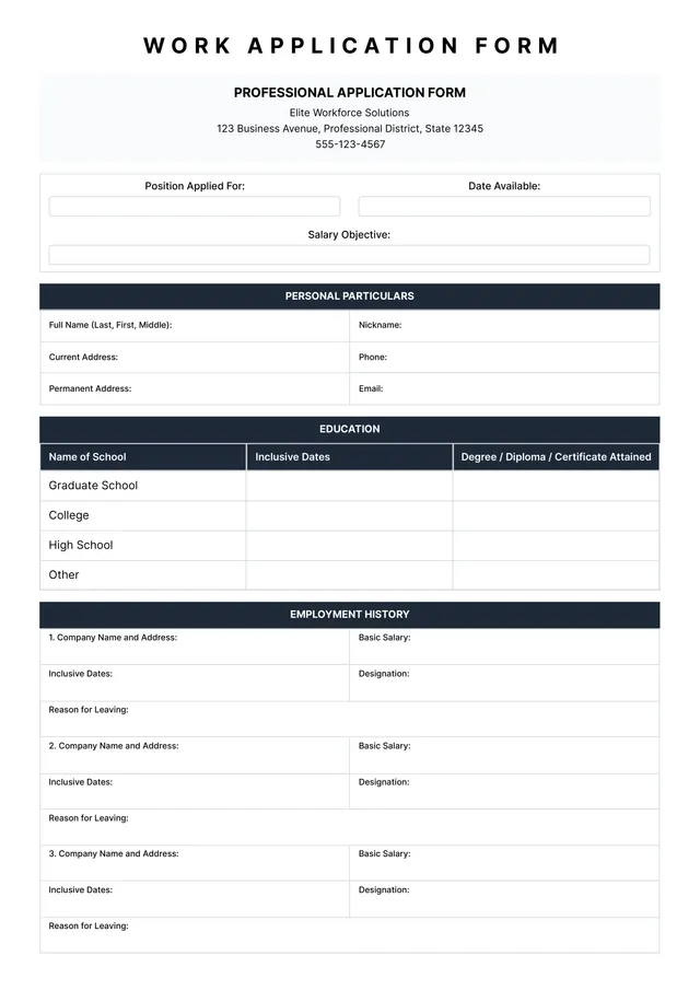 employment-application form