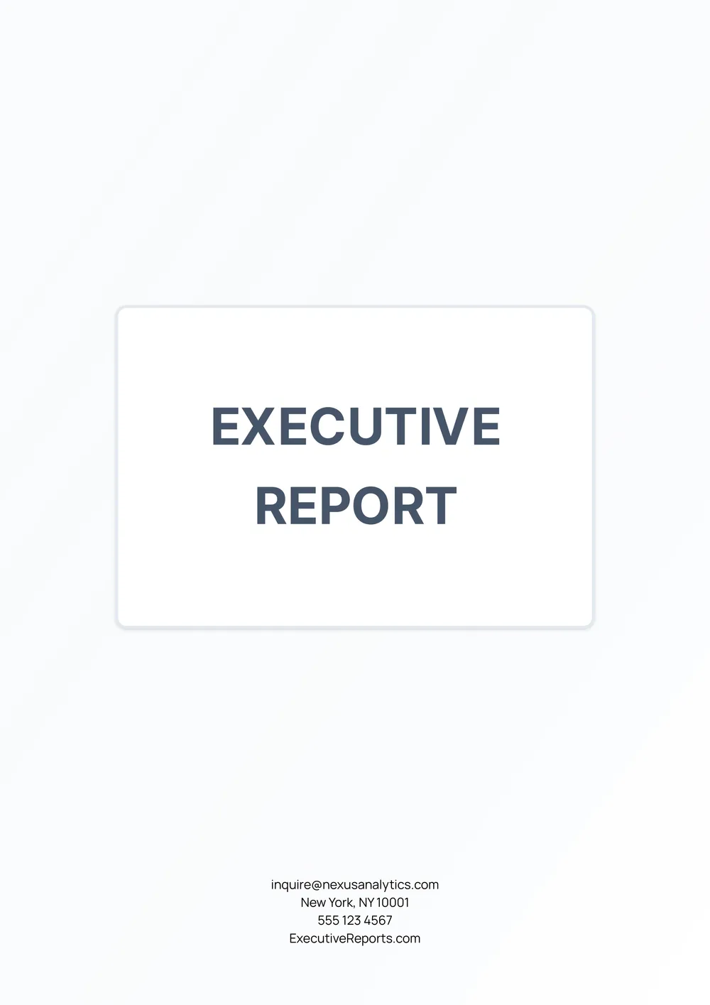 executive-report form