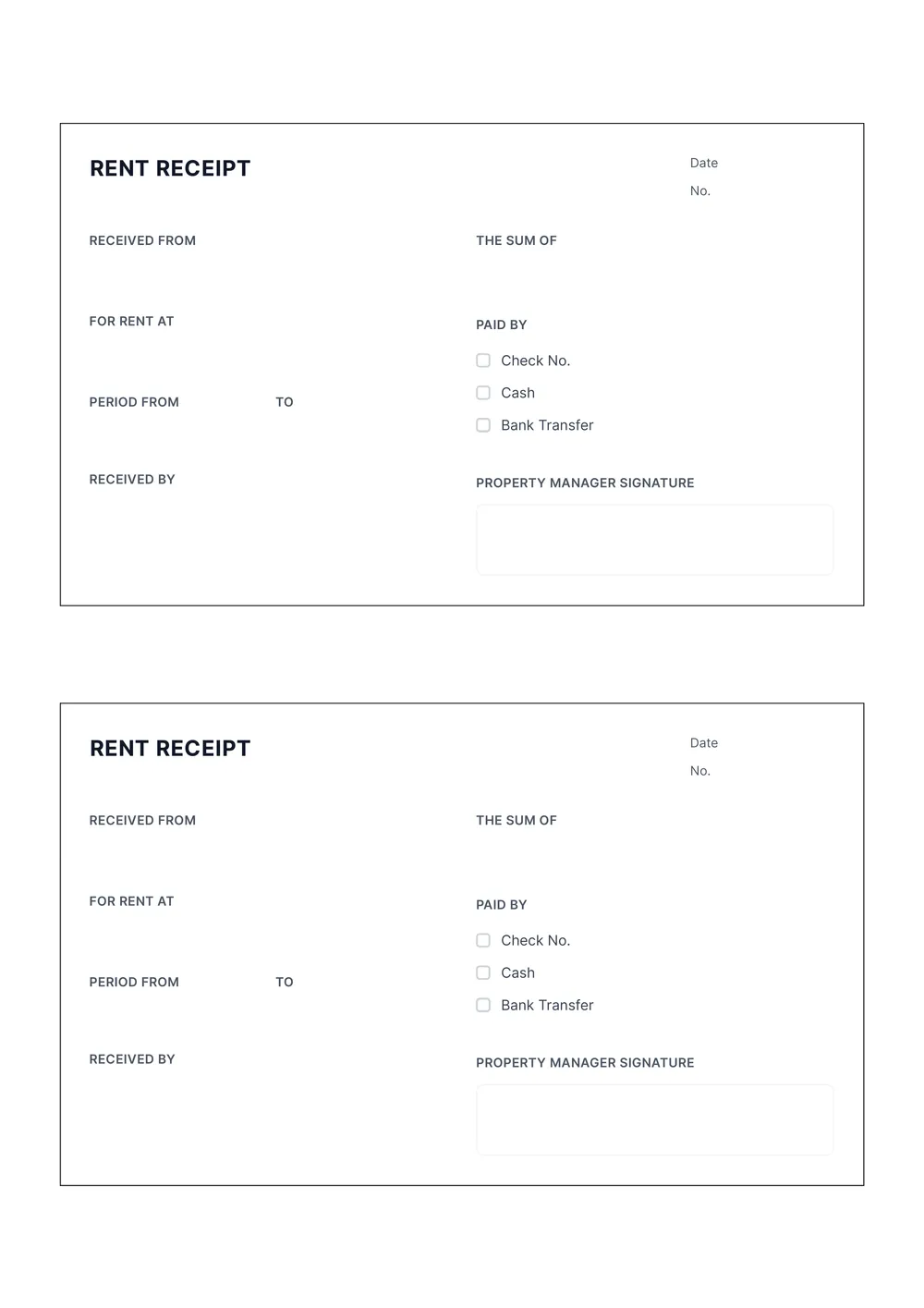 fillable-rent-receipt form