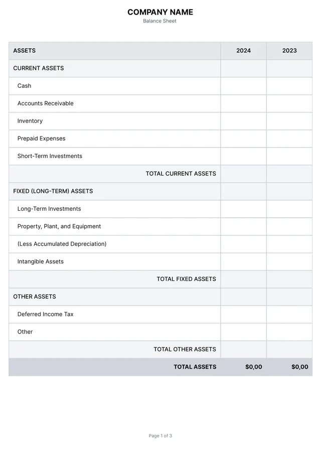 financial-report form