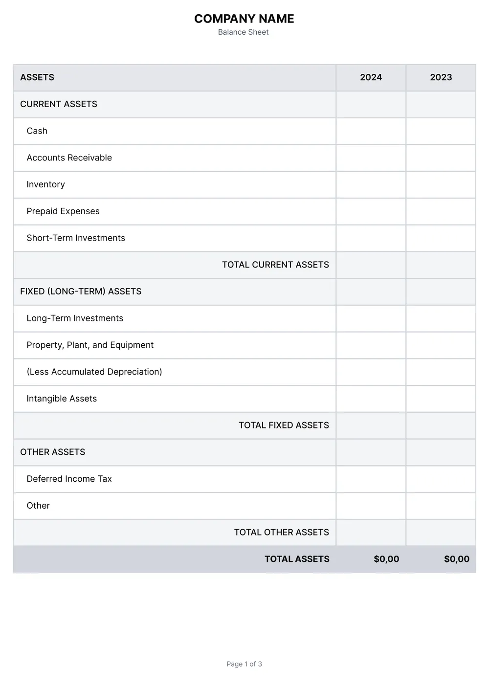 financial-report form