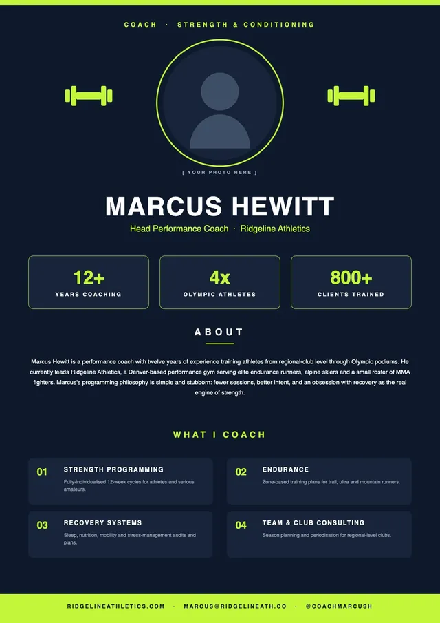 fitness-coach-bio form