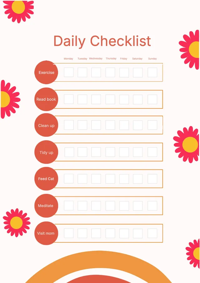 floral-daily-checklist form