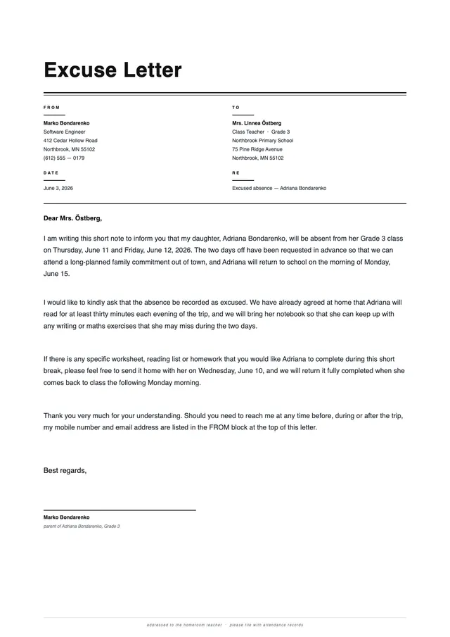 formal-school-excuse-letter form
