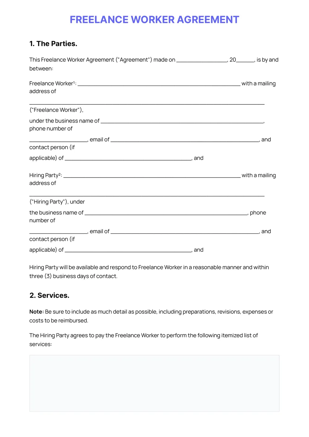 freelance-contract form