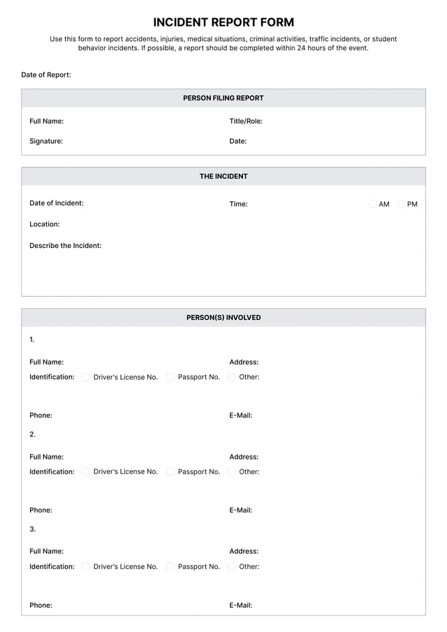 incident-report form