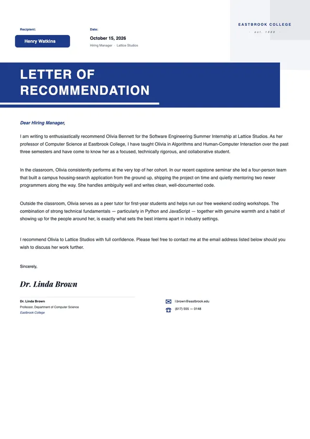 internship-letter-of-recommendation form