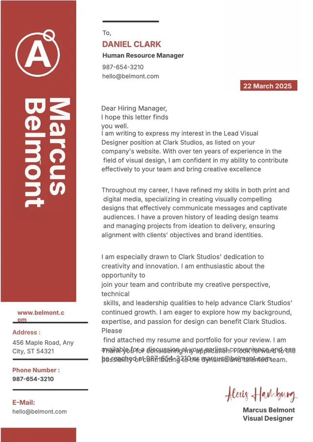 job-application-letterhead form