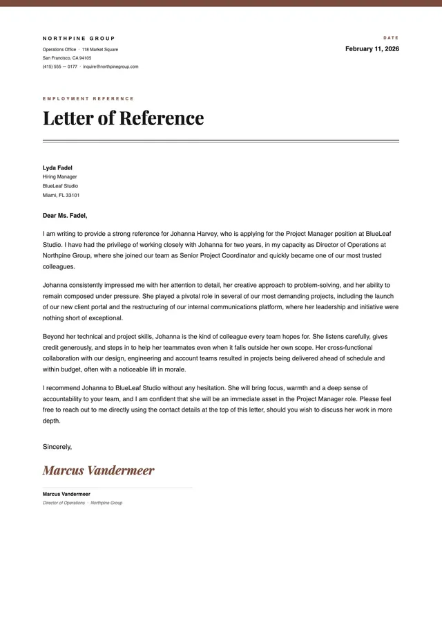 letter-of-recommendation-for-employee form
