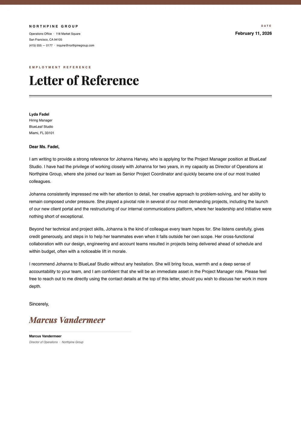 letter-of-recommendation-for-employee form