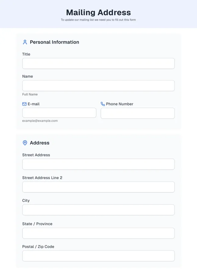 mailing-address form