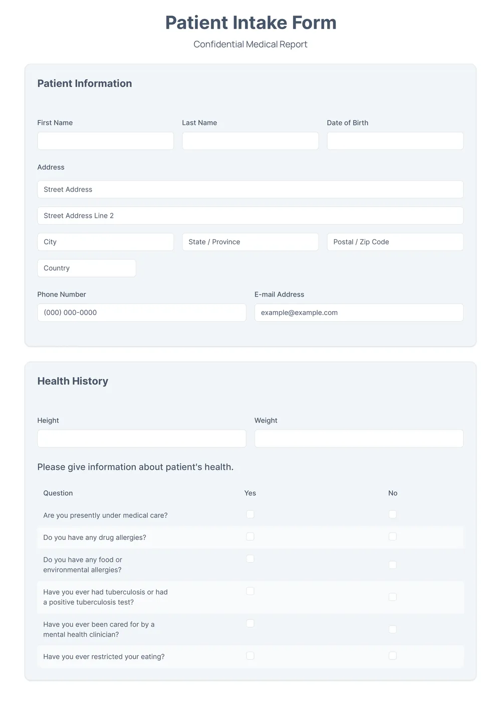 medical-report form