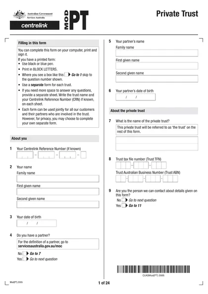 mod-pt form