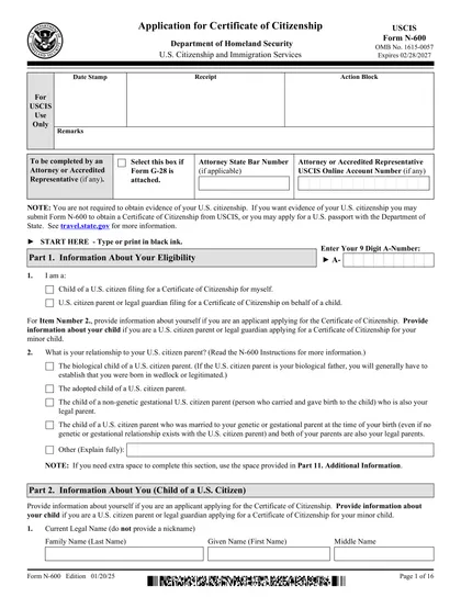 n-600 form