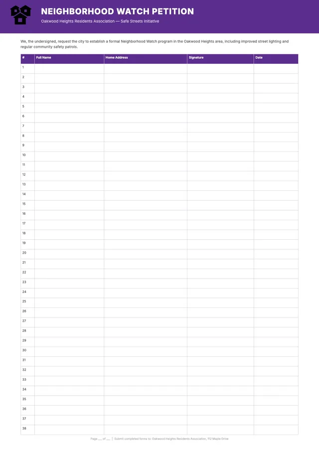 neighborhood-watch-petition form