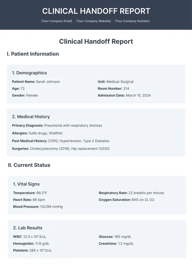 nursing-handoff-report form