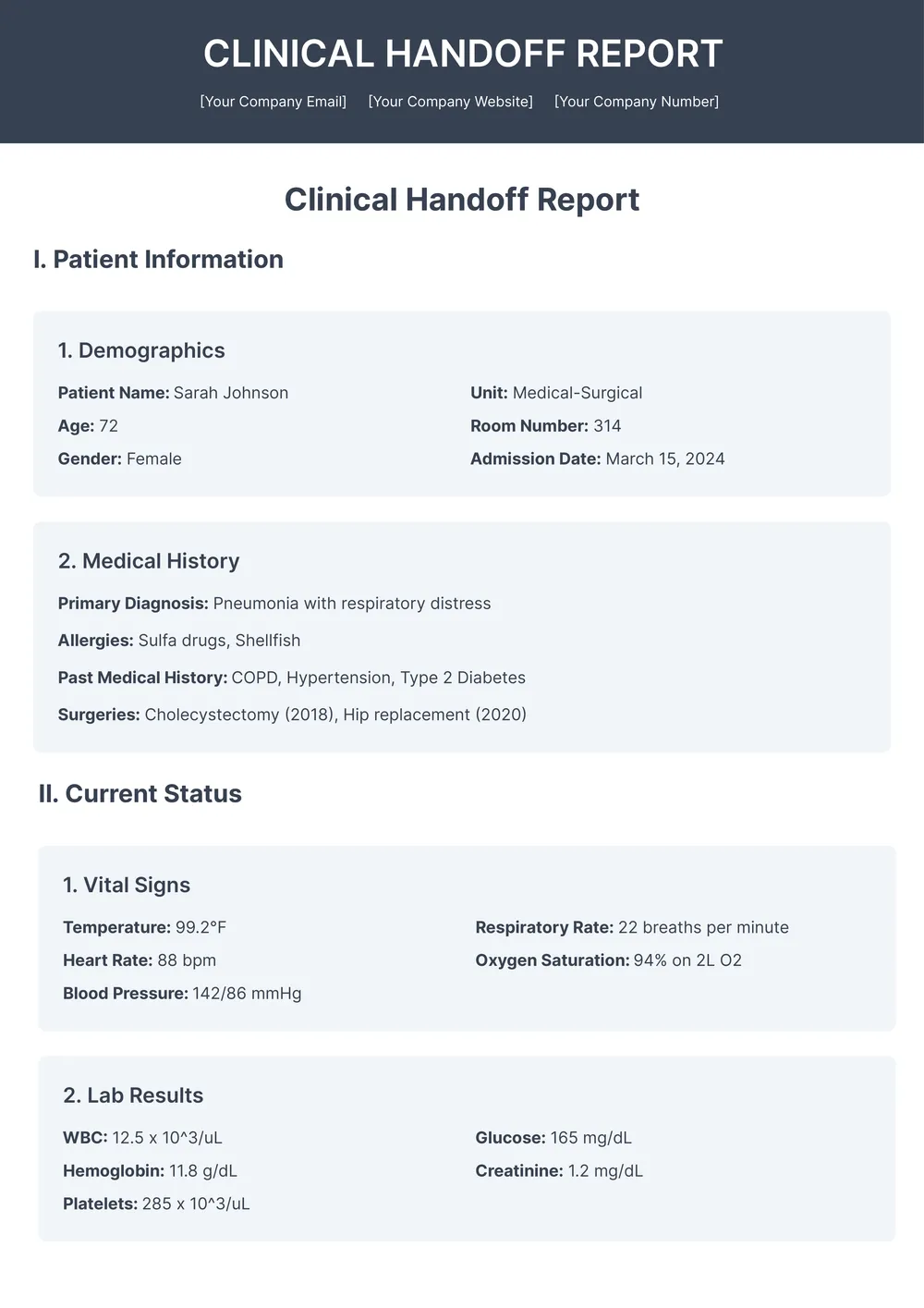 nursing-handoff-report form